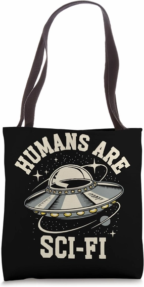 Science Fiction Sci Fi Alien Astronaut Extraterrestrial UFO Tote Bag