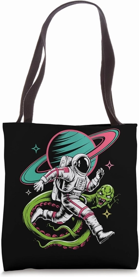 Science Fiction Sci Fi Alien Astronaut Extraterrestrial UFO Tote Bag