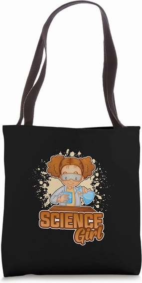 Science Girl Scientist Laboratory Experimentation Professor Tote Bag