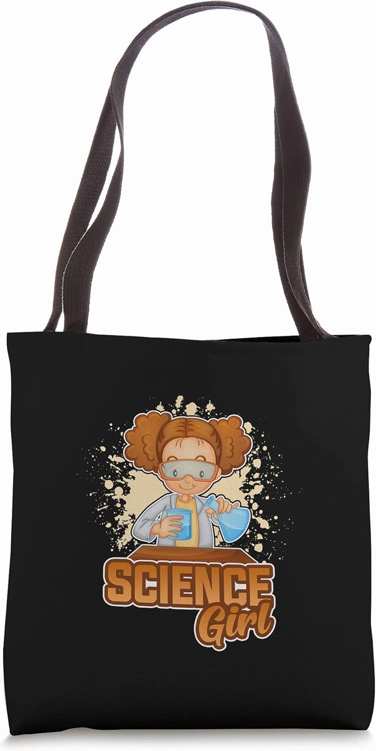 Science Girl Scientist Laboratory Experimentation Professor Tote Bag