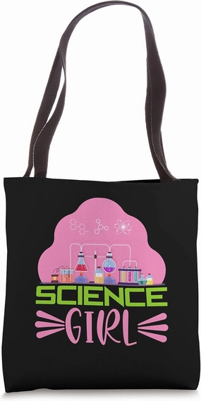 Science Girl Scientist Women Lab Chemistry Invent Experiment Tote Bag