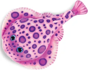 Sea Life Plush - Realistic Stuffed Animal Gift for Kids All Ages, Ocean Marine Creature Plushie, Christmas Birthday Gifts (Purple Electric Ray, 16")