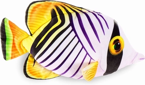 Sea Life Plush - Soft Stuffed Animal Gift for Kids All Ages, Sea Ocean Fishing Plushie, Christmas Birthday Gifts (Auriga Butterfly Fish, 9.5") (15" Long)