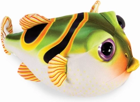 Sea Life Plush - Soft Stuffed Animal Gift for Kids All Ages, Sea Ocean Fishing Plushie, Fun Christmas Birthday Gifts (Puffer Fish, 10.5") (10.5" Long)