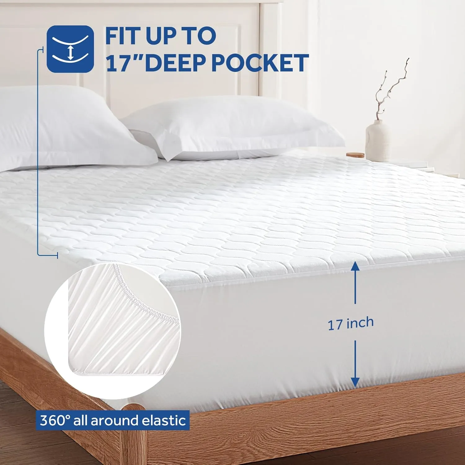 Sealy Heated Mattress Pad King Size, Luxury Quilted Electric Bed Warmer with Dual Controller 10 Heat Settings & Auto Off 1-12 Hours | Fit Up to 17" Deep Pocket | ETL Certified | Machine Washable