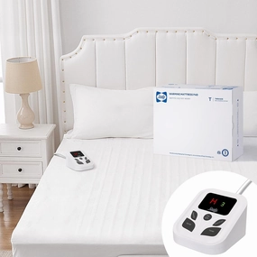 Sealy Heated Mattress Pad Twin Size with 10 Heated Settings | Electric Mattress Pad Bed Warmer 39"x75" | Auto Shut Off 1-9 Hours| Fit Up to 15 Inch Deep Pocket | Machine Washable