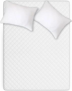 Sealy Luxury Cotton Top Fitted King Mattress Pad & 2 Pack King Clean Luxury Slumber Bed Pillow with Hypoallergenic Fiberfill Bundle