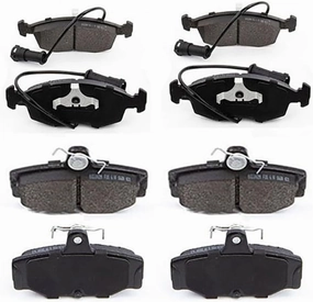 Semi-Metallic Front and Rear Brake Pads Set for Merkur Scorpio 2.9L 1988 1989 Replacement Disc Brake Pads Kits