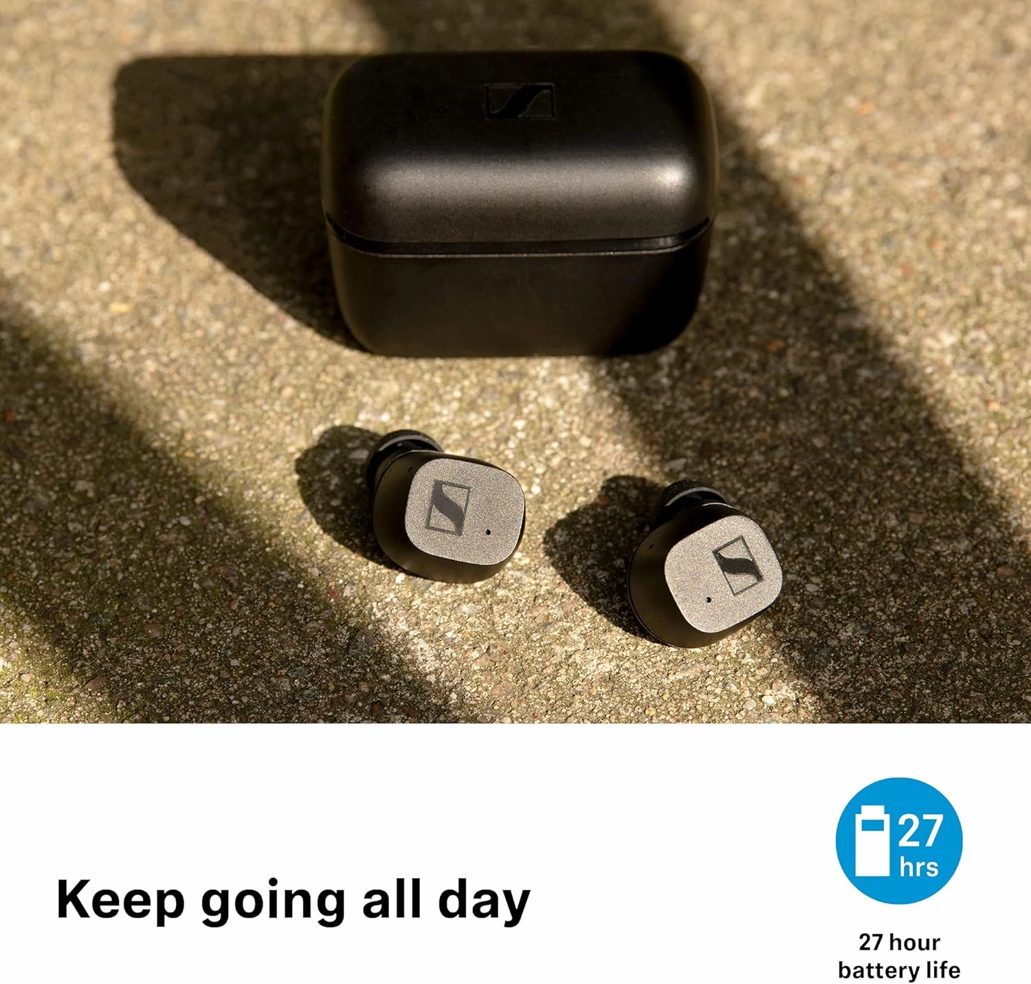 Sennheiser Consumer Audio CX True Wireless Earbuds - Bluetooth In-Ear Headphones with Passive Noise Cancellation, Customizable Touch Controls, Bass Boost, IPX4 and 27-hour Battery Life, Black