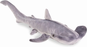 Shark Plush Toy - Realistic Stuffed Animal Gift for Kids All Ages, Sea Creature Shark Plushie, Christmas Birthday Gifts (Gray Hammerhead, 16") (16" Long)