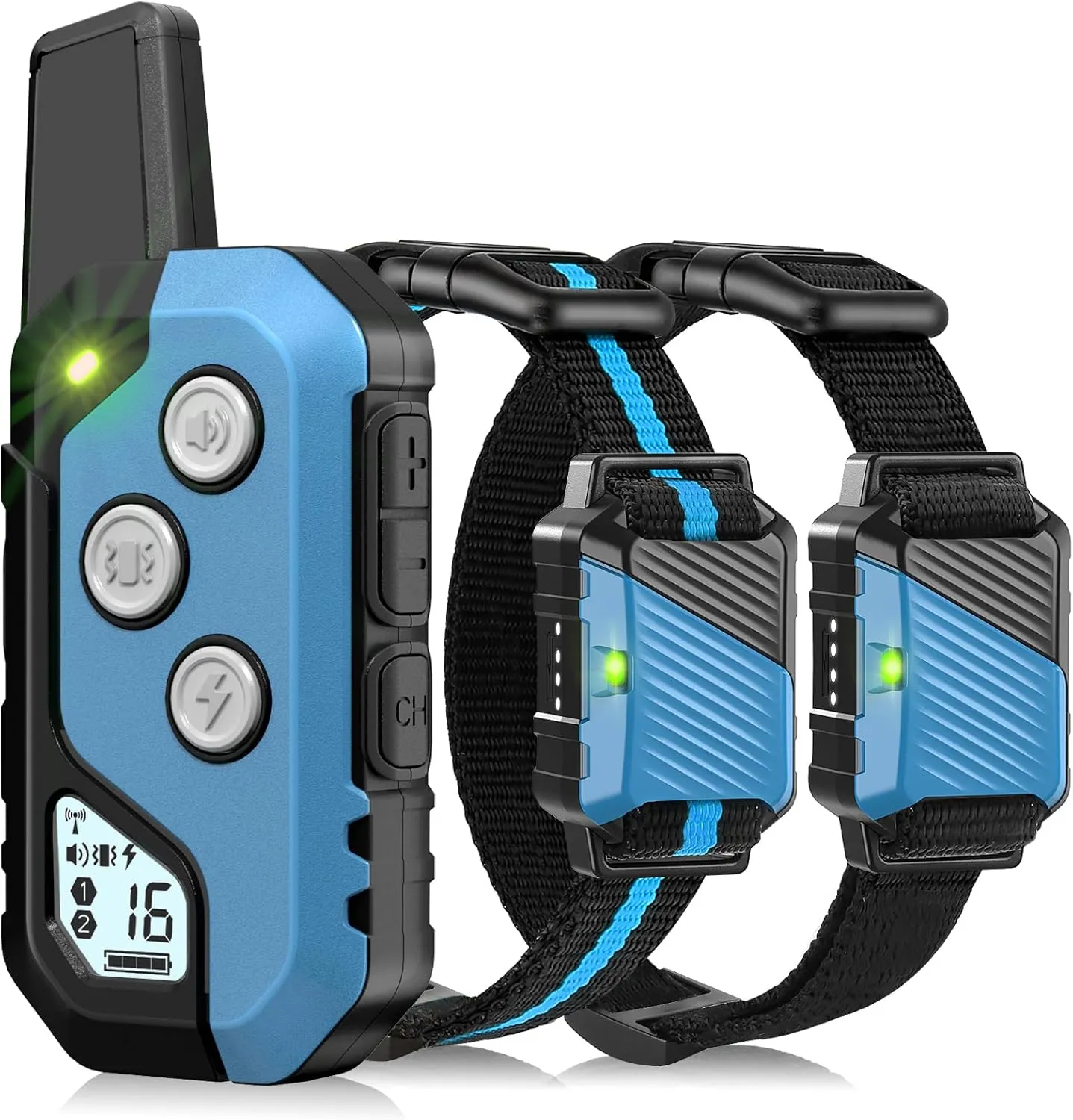 Shock Collar for Dogs, Dog Training Collar with Remote Control for 2 Dogs, 3 Training Modes with Beep, Vibration and Satic, Waterproof, Rechargeable E Collar for Large Medium Small