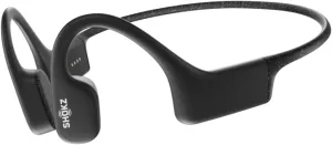 SHOKZ OpenSwim - MP3 Waterproof Headphones for Swimming - Not Bluetooth Compatible - Built-in MP3 Player with Storage for 1200 Songs - Open-Ear Wireless Headphones, with Nose Clip and Earplug (Black)