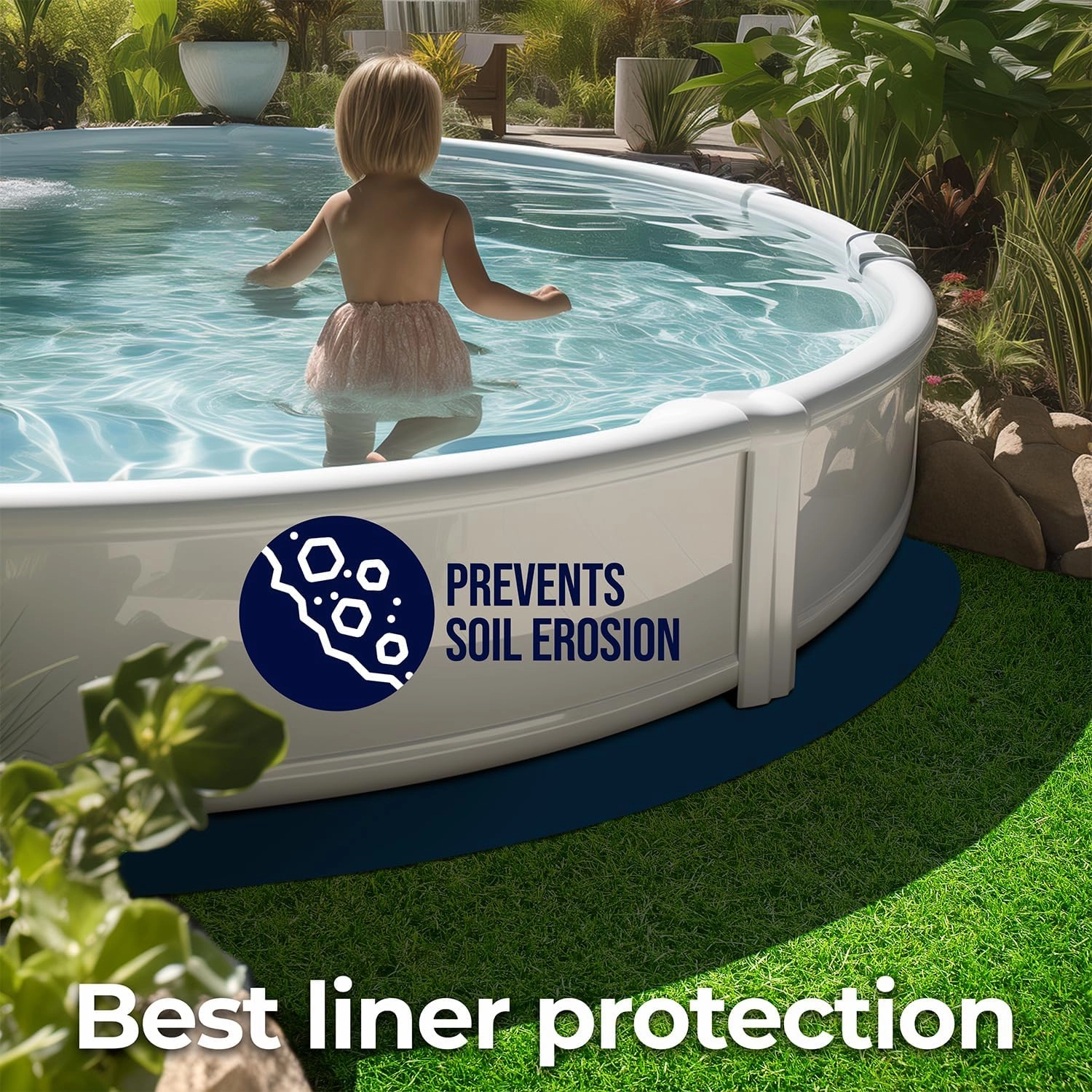 Shop Square 18-Foot Pool Liner Pad for Above Ground Pools - Under Padding, Above Ground Pad, Puncture Protection, Extend Liner Life, Durable Geotextile Material
