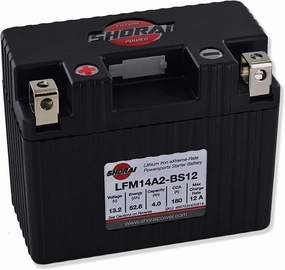 Shorai LFM Lithium-iron Battery w/BMS, LFM14A2-BS12, 4.0Ah 13.2V, 52.8WHr, "A" Type, Case 2