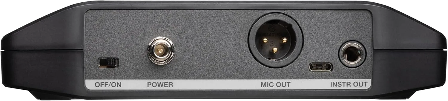Shure GLXD14  Dual Band Pro Digital Wireless System for Guitar and Bass - 12-Hour Battery Life, 100 ft Range | Includes 1/4" Jack Instrument Cable & Single Channel Receiver (GLXD14 -Z3)