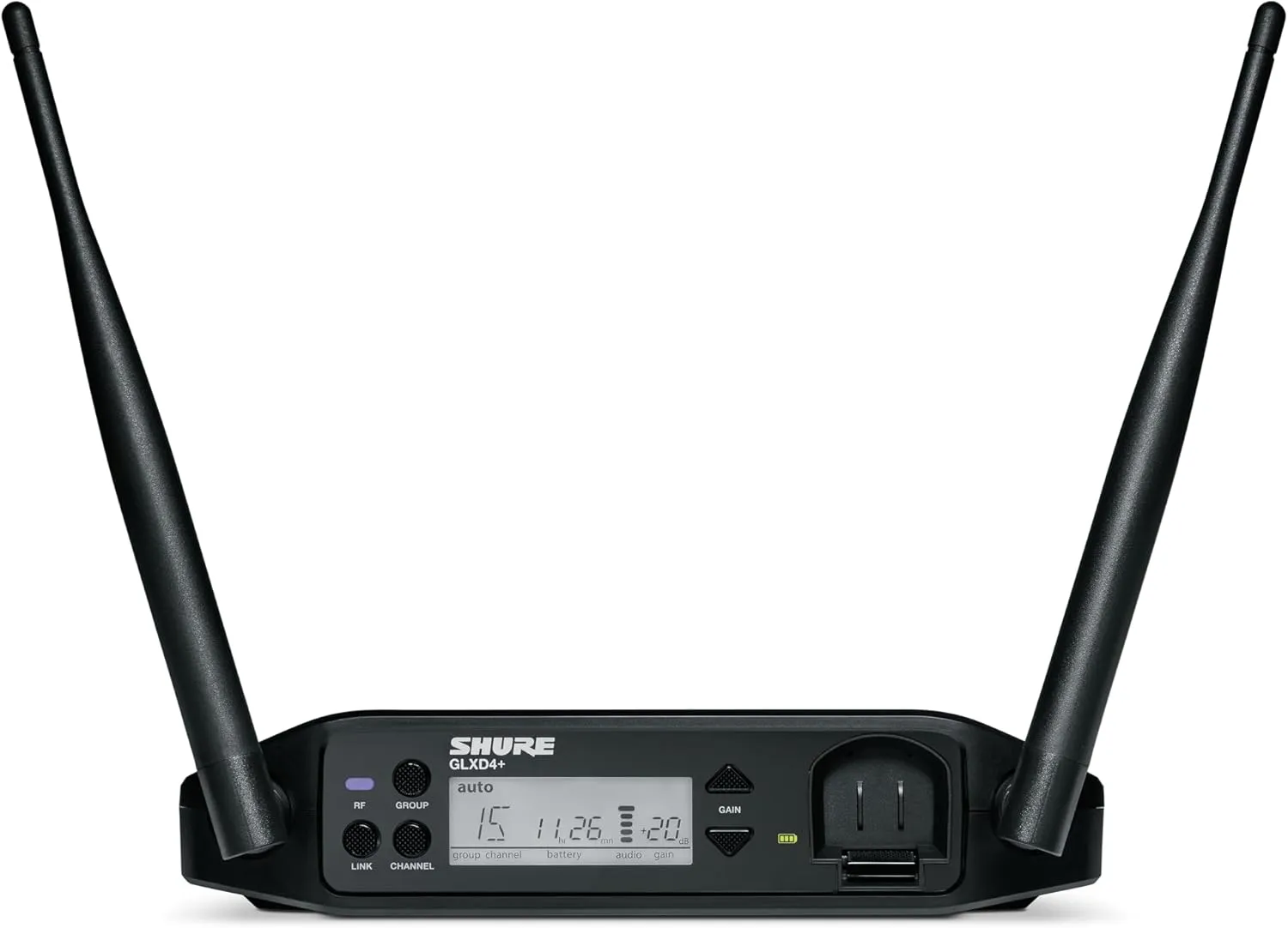 Shure GLXD14  Dual Band Pro Digital Wireless System for Guitar and Bass - 12-Hour Battery Life, 100 ft Range | Includes 1/4" Jack Instrument Cable & Single Channel Receiver (GLXD14 -Z3)