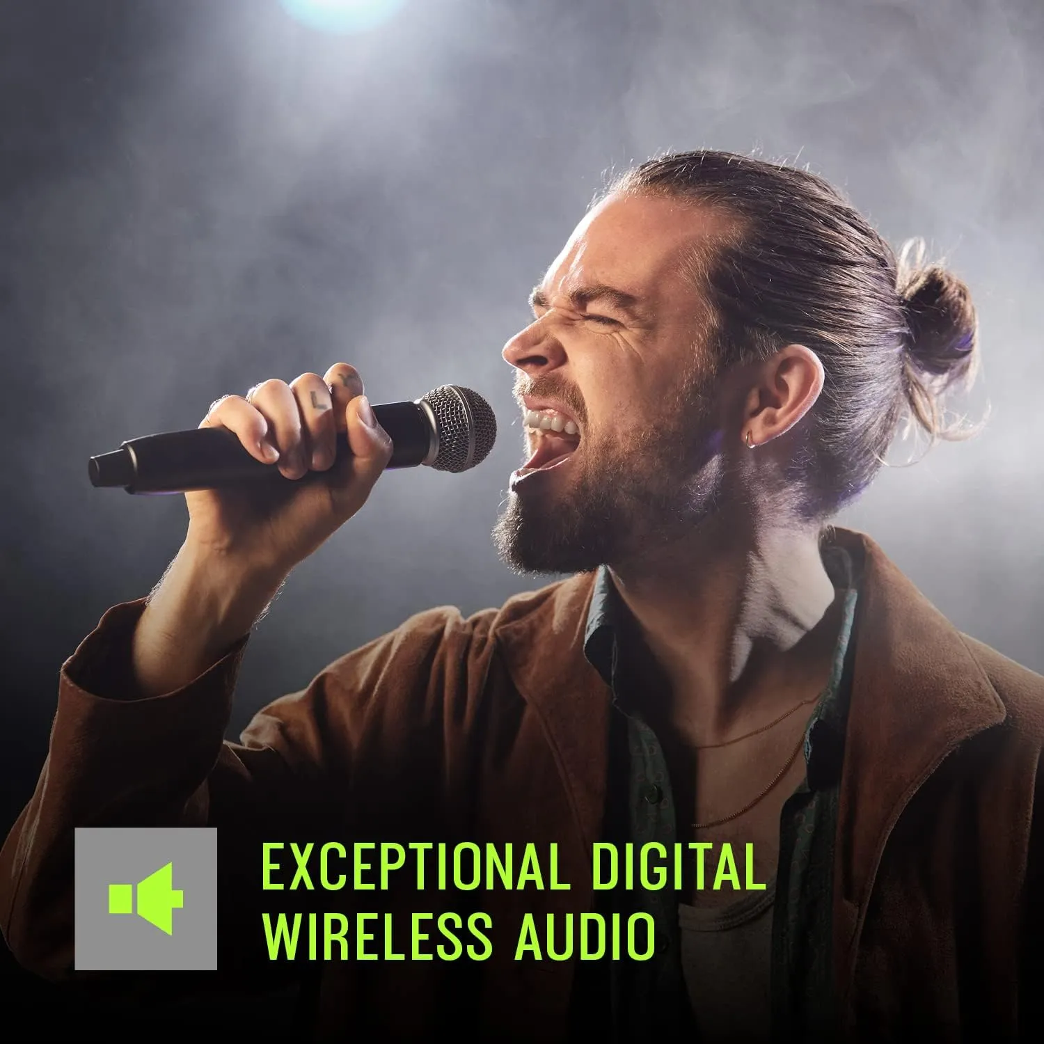 Shure GLXD14R  Dual Band Pro Digital Wireless System for Guitar and Bass - 12-Hour Battery Life, 100 ft Range | Includes 1/4" Jack Instrument Cable & Single Channel Rack Mount Receiver (GLXD14R -Z3)