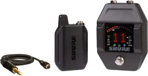 Shure GLXD16  Dual Band Pro Digital Wireless System with Pedal Receiver for Guitar & Bass - 12-Hour Battery Life, 100 ft Range | Includes WA305 Premium Cable with 1/4" Jack (GLXD16 -Z3)