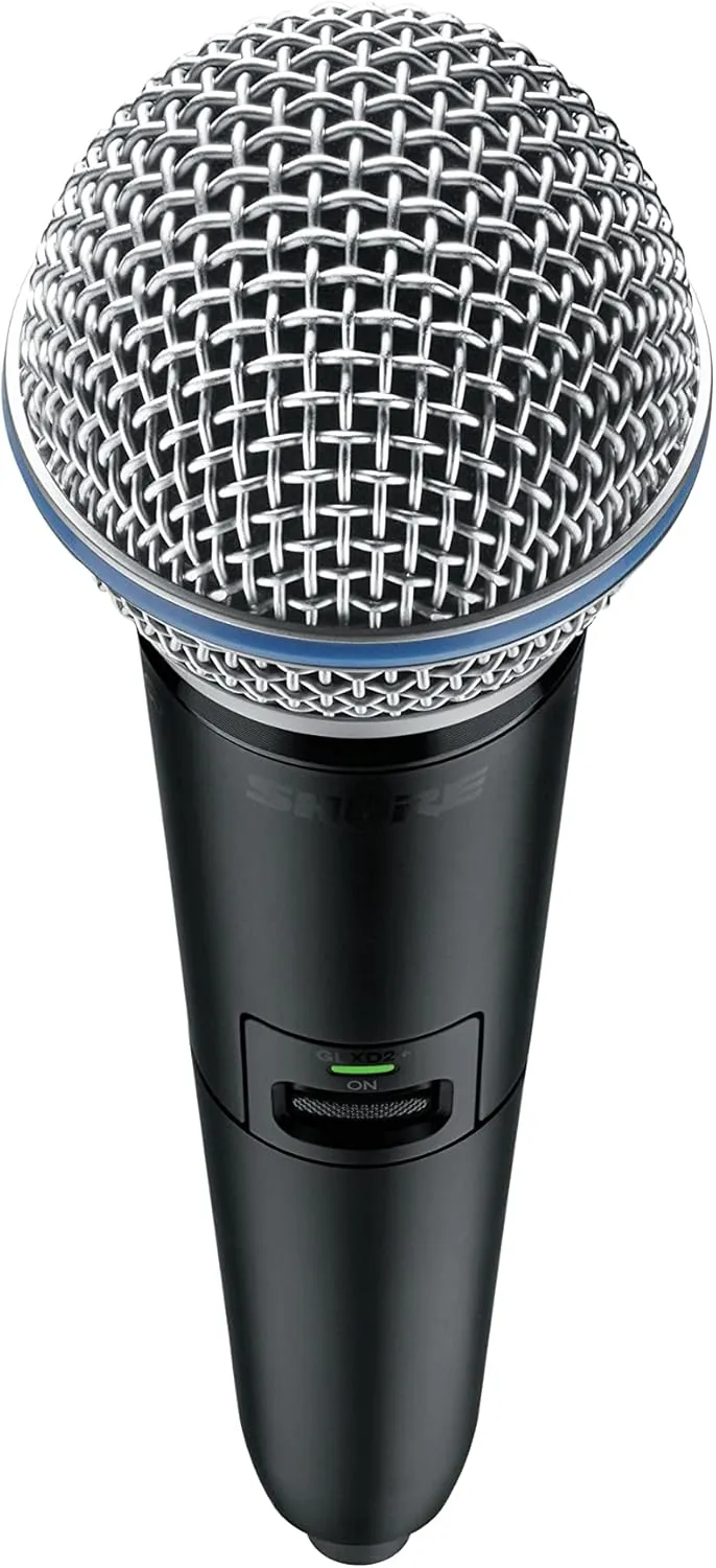 Shure GLXD2 /B58 Handheld Transmitter with BETA 58A Vocal Mic Capsule - for use with GLX-D  Dual Band Digital Wireless Microphone Systems, Receiver Sold Separately (GLXD2 /B58=-Z3)