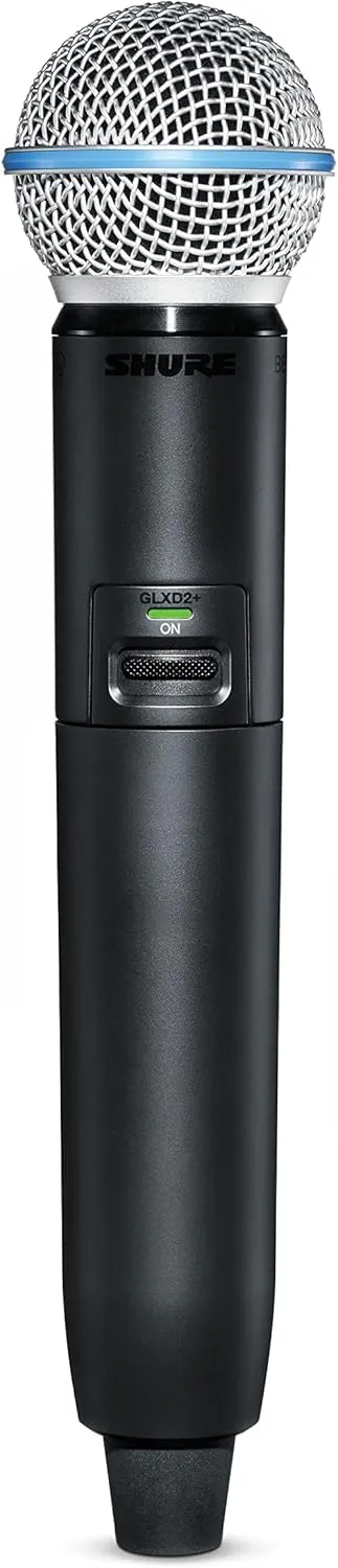 Shure GLXD2 /B58 Handheld Transmitter with BETA 58A Vocal Mic Capsule - for use with GLX-D  Dual Band Digital Wireless Microphone Systems, Receiver Sold Separately (GLXD2 /B58=-Z3)