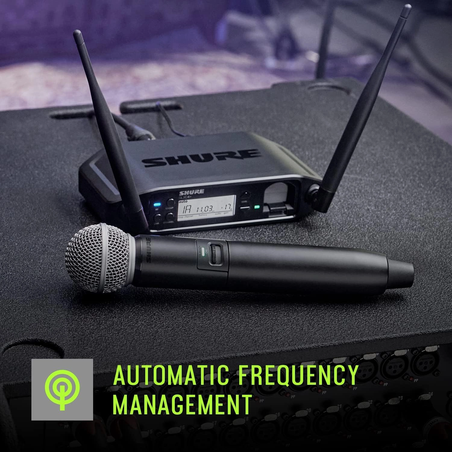 Shure GLXD24 /SM58 Dual Band Pro Digital Wireless Microphone System - 12-Hour Battery Life, 100 ft Range | SM58 Handheld Vocal Mic, Single Channel Receiver (GLXD24 /SM58-Z3)