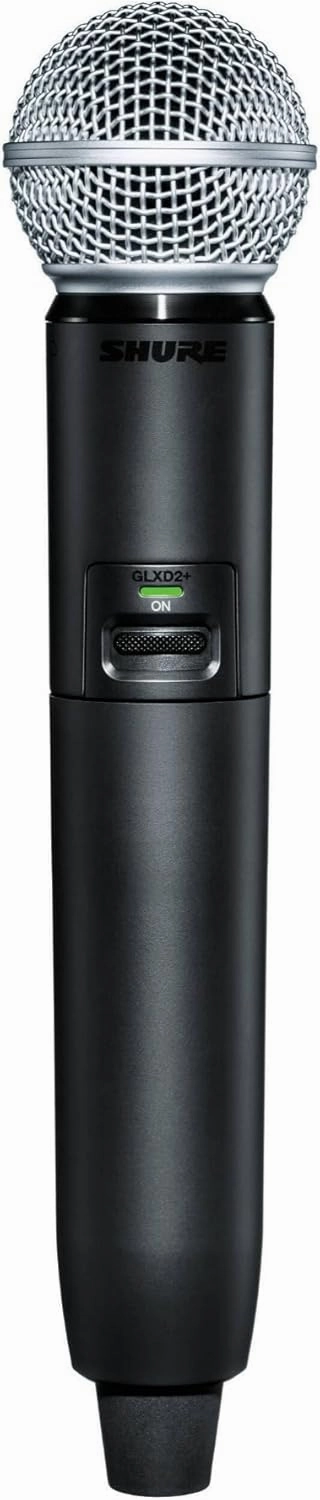 Shure GLXD24 /SM58 Dual Band Pro Digital Wireless Microphone System - 12-Hour Battery Life, 100 ft Range | SM58 Handheld Vocal Mic, Single Channel Receiver (GLXD24 /SM58-Z3)