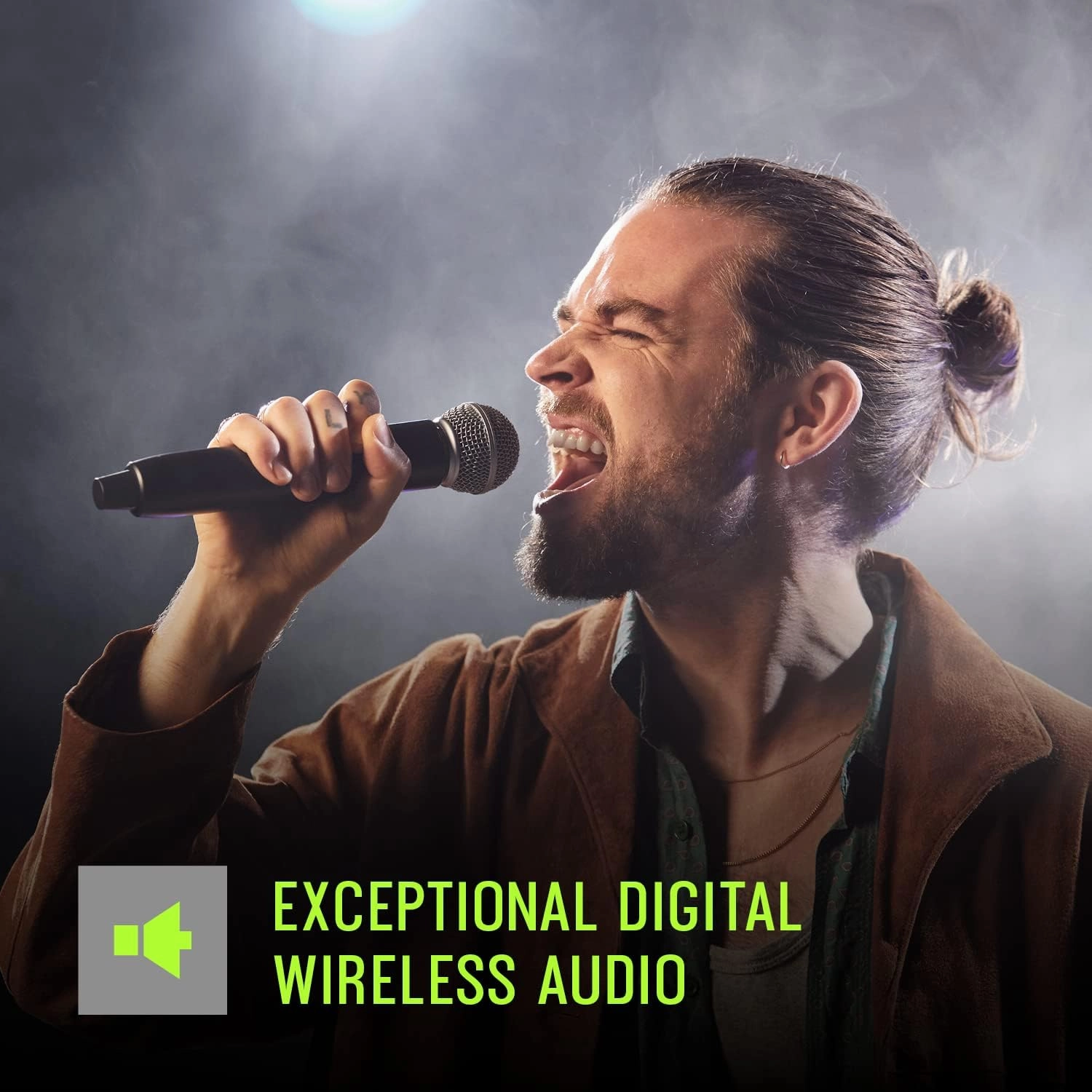 Shure GLXD24R /SM58 Dual Band Pro Digital Wireless Microphone System - 12-Hour Battery Life, 100 ft Range | SM58 Handheld Vocal Mic, Single Channel Rack Mount Receiver (GLXD24R /SM58-Z3)
