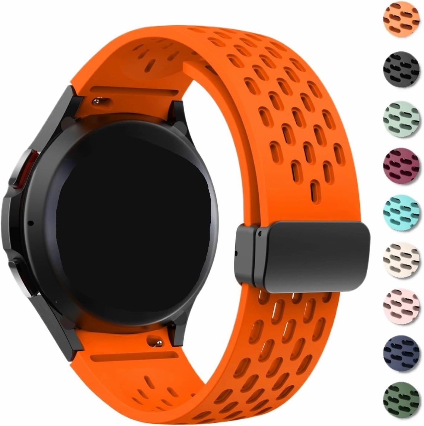 Silicone Strap Watch 7 6 5 4 40mm 44mm 5 Pro 45mm Buckle Band 6 Classic 43mm 47mm No Gaps Bracelet