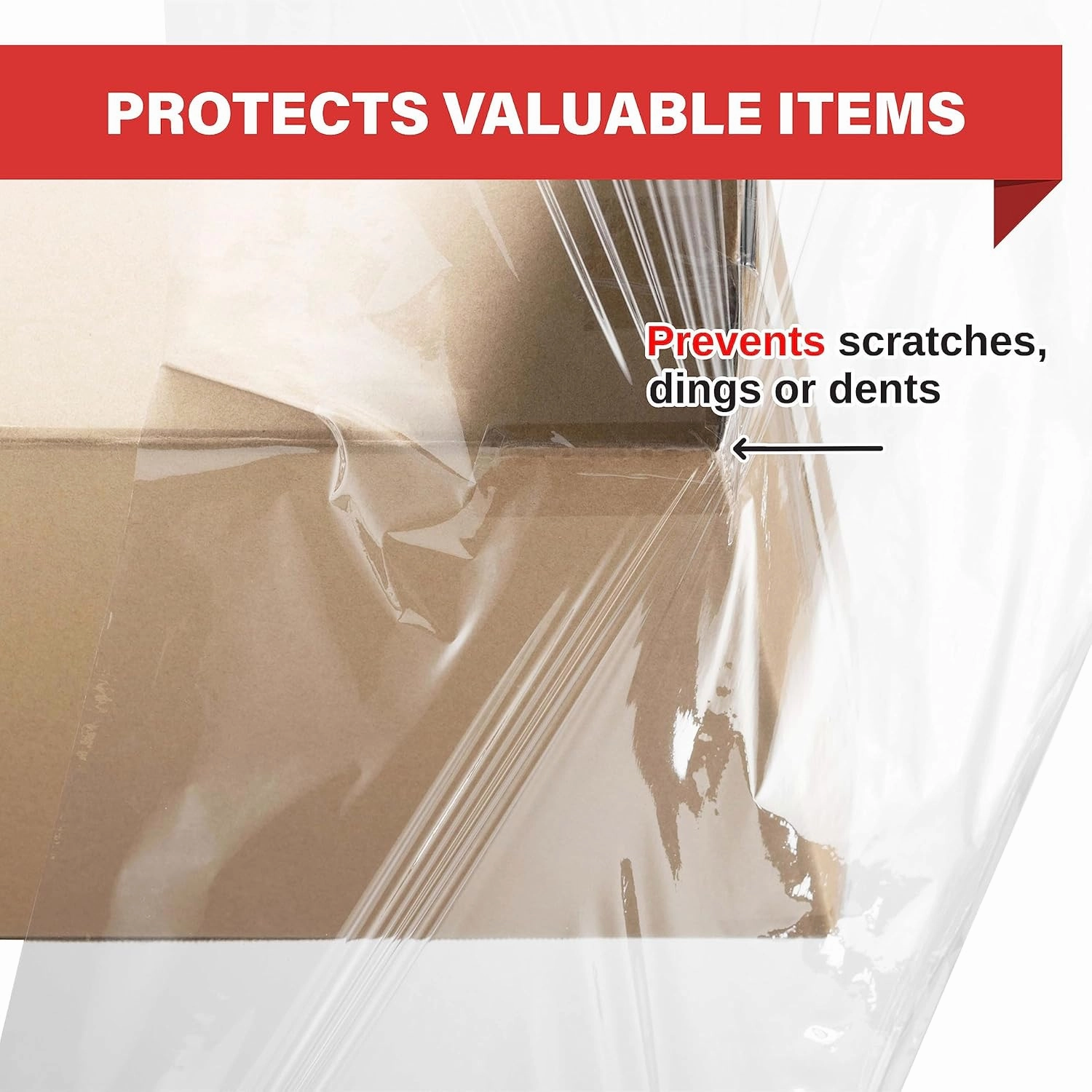 Simply Cool Stretch Wrap Industrial Strength Extra Thick 17.5" 1100 SqFt 80 Gauge (20 Micron) 1 Pack Shrink Wrap Roll for Moving Supplies, Furniture, Pallet Wrapping, Packing, Heavy Duty Stretch Film