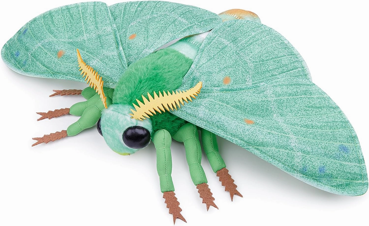 Simulation Emerald Moth Plush Toy, 9in Realistic Emerald Moth Stuffed Animal Children's Toys