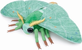 Simulation Emerald Moth Plush Toy, 9in Realistic Emerald Moth Stuffed Animal Children's Toys