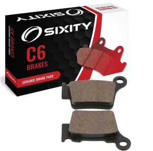 Sixity C6 Rear Ceramic Brake Pads Compatible with Husqvarna TE450 48mm Marzocchi Kayaba Forks 95mm Caliper Mount Centers 2010 Complete Set