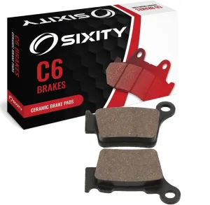 Sixity C6 Rear Ceramic Brake Pads compatible with Husqvarna TXC 250 Cross Country 45mm Marzocchi forks 60mm Caliper Centres 2008 Complete Set