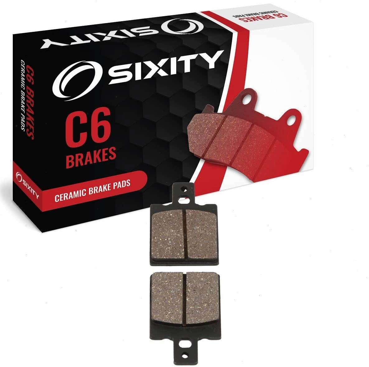 Sixity C6 Front Ceramic Brake Pads compatible with Cagiva Alazzurra Elefant 650 1985-1986 Complete Set