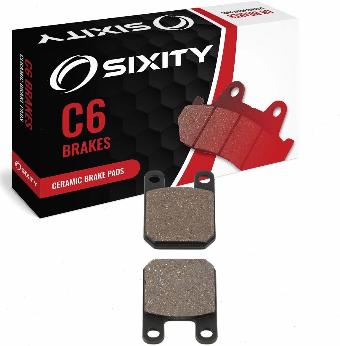 Sixity C6 Front Ceramic Brake Pads compatible with CPI Enduro 250 2007-2008 Complete Set