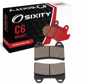 Sixity C6 Front Ceramic Brake Pads compatible with Husqvarna SM610R 45mm Marzocchi forks 60mm Caliper Mount Centers 2000 Complete Set