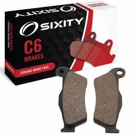 Sixity C6 Front Ceramic Brake Pads compatible with Husqvarna TXC 511 Cross Country 45mm Marzocchi forks 60mm Caliper Mount Centers 2011-2012 Complete Set