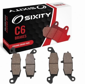 Sixity C6 Front Ceramic Brake Pads compatible with Kawasaki KLE650 Versys A7F A8F A9F CAF CBF CCF CDF 2008-2013 Complete Set