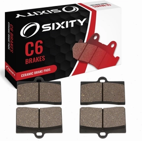 Sixity C6 Front Ceramic Brake Pads compatible with Laverda 668 Diamante Ghost Strike 1996-1998 Complete Set