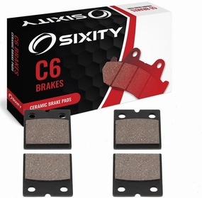 Sixity C6 Front Ceramic Brake Pads compatible with Laverda Mirage 1200 1976 Complete Set