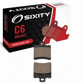 Sixity C6 Front Ceramic Brake Pads compatible with Malaguti F12 Phantom LC 1998-2004 Complete Set