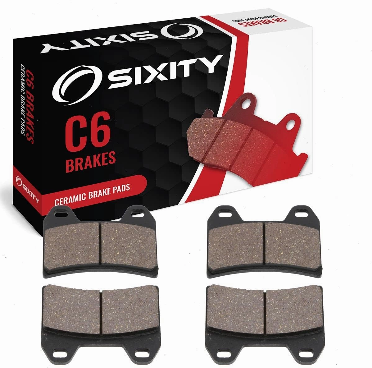 Sixity C6 Front Ceramic Brake Pads compatible with MV Agusta Brutale 1090 2013-2014 Complete Set