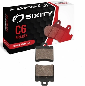 Sixity C6 Front Ceramic Brake Pads compatible with Yamaha CW50 Zuma II L TL 1999 Complete Set