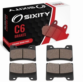 Sixity C6 Front Ceramic Brake Pads compatible with Yamaha VMX1200 V-Max 12 E EC F FC G GC H HC J JC K KC L LC M MC N NC P PC R RC S SC T V W 1993-2007 Complete Set