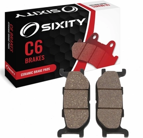 Sixity C6 Front Ceramic Brake Pads compatible with Yamaha XJ600S Seca II SD SDC SE SEC EF SFC SG SGC SH SHC SJ SJC SK SKC 1992-1998 Complete Set