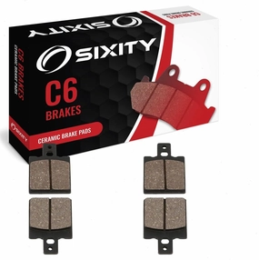 Sixity C6 Front Rear Ceramic Brake Pads compatible with Cagiva Alazzurra Elefant 650 1985-1986 Complete Set