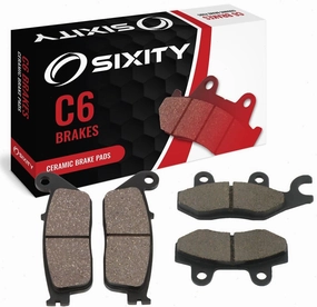 Sixity C6 Front Rear Ceramic Brake Pads compatible with Daelim S2-250 2006-2009 Complete Set