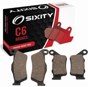 Sixity C6 Front Rear Ceramic Brake Pads compatible with Husqvarna TC 570 48mm Marzocchi Kayaba forks 95mm Caliper Centres 2002-2003 Complete Set