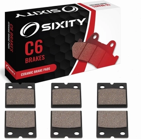 Sixity C6 Front Rear Ceramic Brake Pads compatible with Laverda Jota 1000 1976 Complete Set