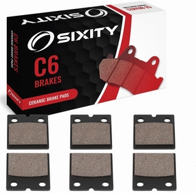 Sixity C6 Front Rear Ceramic Brake Pads compatible with Laverda Mirage 1200 1976 Complete Set